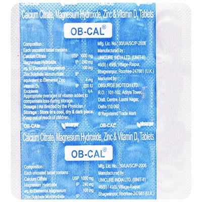 OB CAL Tablet 15's - Supplements-Cal