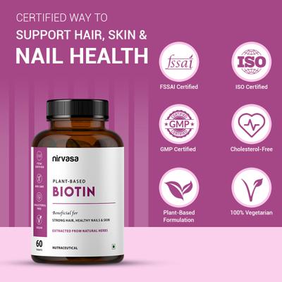Nirvasa Plant Based Biotin Tablet 60's - Hair & Skin