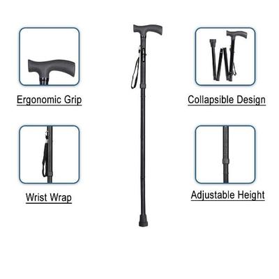 Chevalier Adjustable Walking Stick - Black - Walker & Walking Stick