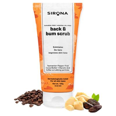 Sirona Exfoliating Coffee Scrub for Back & Bum 100 gm - Sanitary Napkins