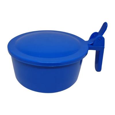 Sahyog Wellness PVC Slovia Spitting Mug with Lid Sputum Pot (100 ml) - Blue 1's - Surgical Instruments