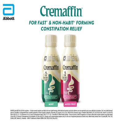 Cremaffin Constipation Relief Liquid - Mixed Fruit 225ml - Indigestion/Constipation