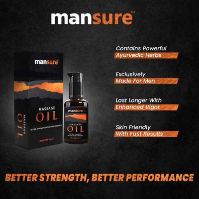 ManSure Grow Long Massage Oil For Men 30ml each 2's - Intimate Oil
