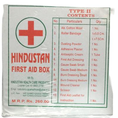 Hindustan First Aid Kit - Type II 1's - Kits