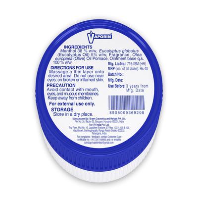 Vaporin Coldrub 10 ml - Balms & Rubs