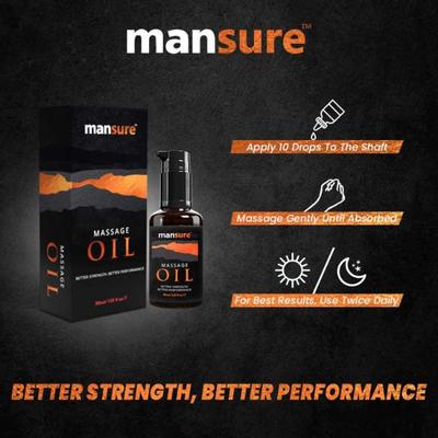 ManSure Grow Long Massage Oil For Men 30ml each 2's - Intimate Oil