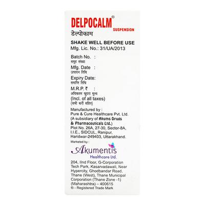 Delpocalm Syrup 30ml - Muscle Spasm-Ant