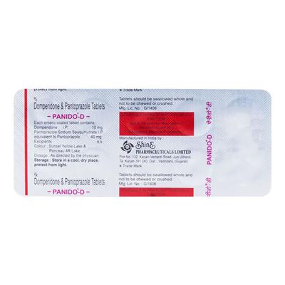 Panido D 10/40mg Tablet 10'S - Ulcer/Reflux/Flatulence-Aaa