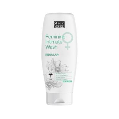 SheNeed Regular Feminine Intimate Wash 100% Natural with Thyme Extracts And Tea Tree Oil 200 ml - Intimate Care