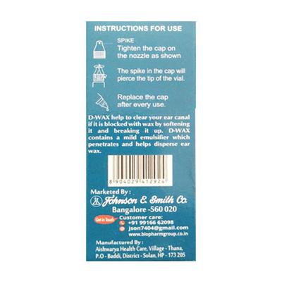 D WAX Ear Drops 10ml - Ear Conditions-EAA
