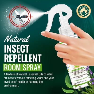 Mom & World Mosquito Repellent Room Spray (3+ Months) 100 ml - Mosquito Repellent