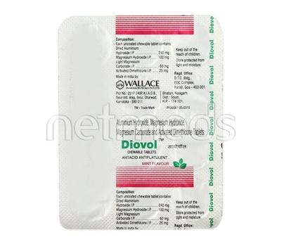 Diovol Mint Chew Tablet 12'S - Ulcer/Reflux/Flatulence-Aaa