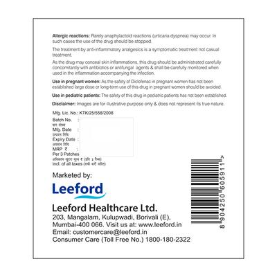 ZELDINAC Patch 3's - Pain relief-Nsa
