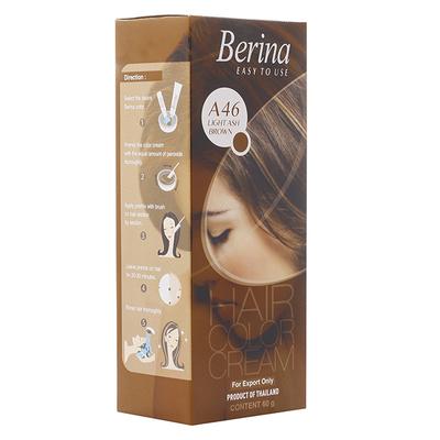 Berina A46 Light Ash Brown Hair Color Cream 60 gm - Crème