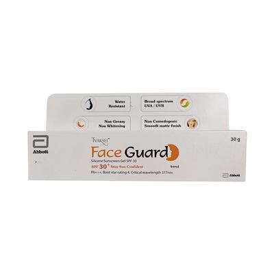 Tvaksh Face Guard Silicone Sunscreen Gel SPF 30+ 30 gm - Body Sunscreen