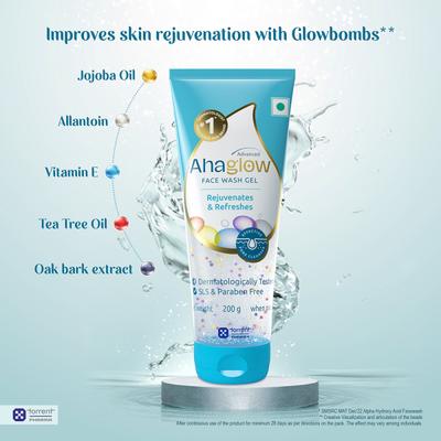 AHAGLOW ADVANCED FACE WASH Gel 200gm - Face Wash & Cleansers