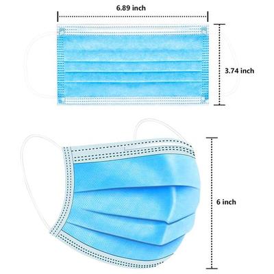 3 Ply Face Mask with Nosepin 1's - Face Mask