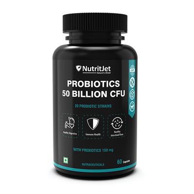 NutritJet Probiotic Supplement 50 Billion CFU Veg Capsule 60's - Digestive Health