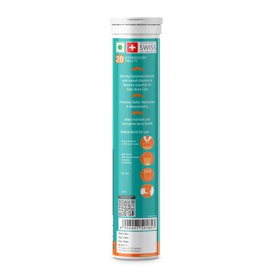 Fast&Up Fortify Calcium & Magnesium with Vitamin D3 Effervescent Tablet - Orange Flavour 20's - Multi-Vitamins