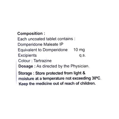 DOMI 10mg Tablet 10's - Ulcer/Reflux/Flatulence-Aaa
