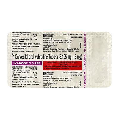 IVANODE C 3.125 Tablet 10's - Angina