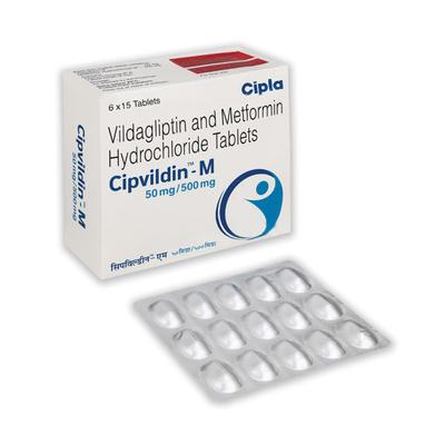 CIPVILDIN M 50/500mg Tablet 15's - Diabetes-Ant