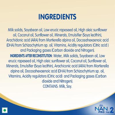 Nestle Nan Pro 2 (6 Months+) Powder 400 gm (Refill Pack) - Baby And Infant Supplements