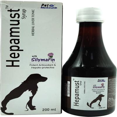 Pet Mankind Hepamust Herbal Liver Tonic Syrup 200 ml - Pet Healthcare