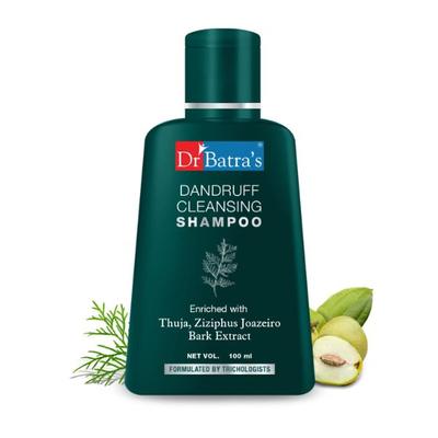 Dr Batra's Dandruff Cleansing Shampoo 100 ml + Anti-Dandruff Hair Serum 125 ml + Conditioner 200 ml + Hair Oil 200 ml + Herbal Hair Color Cream - Black - Hair Treatment