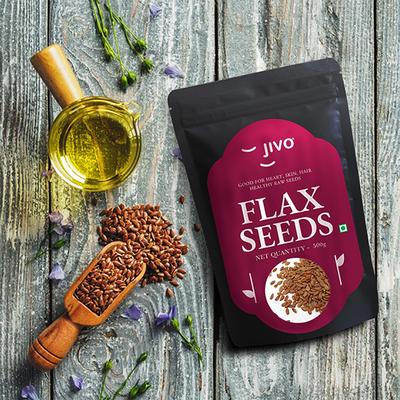 Jivo Flax Seeds 500 gm - Nutritional Bars