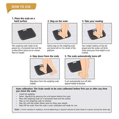 Newnik Personal Digital Weighing Scale - Black (N) - Health Monitoring Devices