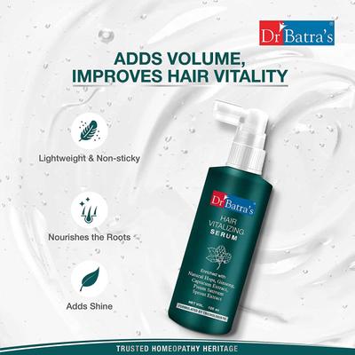Dr Batra's Dandruff Cleansing Shampoo 500 ml + Hair Fall Control Oil 200 ml + Hair Vitalizing Serum 125 ml - Hair Treatment