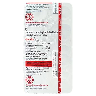 GAMLIN Tablet 10's - Neuropathic Pain-Dru