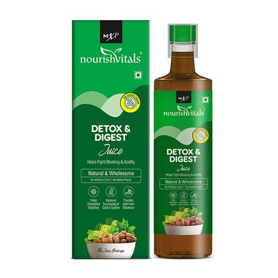 NourishVitals Detox & Digest Juice 500 ml - Ayurvedic Juices