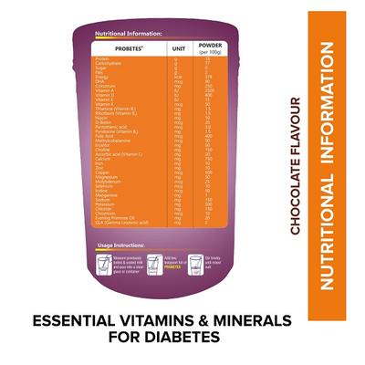 Probetes Nutritional Supplement Powder - Chocolate 200 gm - Diabetes (Fitness)