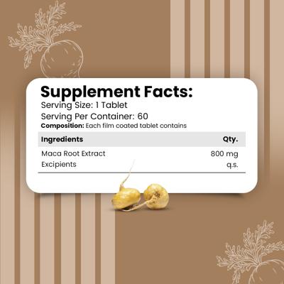 Nirvasa Maca Root Tablet (Pack of 5 x 60's) 1's - General Health