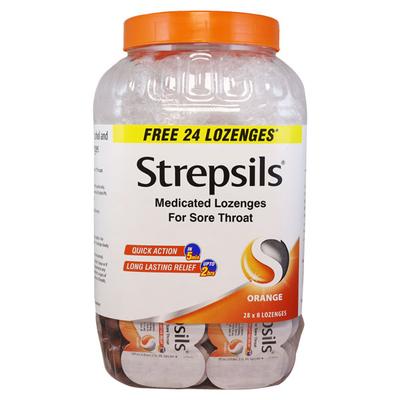Strepsils Sore Throat Lozenges - Orange 200's - Sore Throat Lozenges