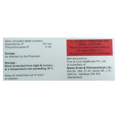 ACECLAN TH 4mg Tablet 10's - Muscle Spasm-Mus