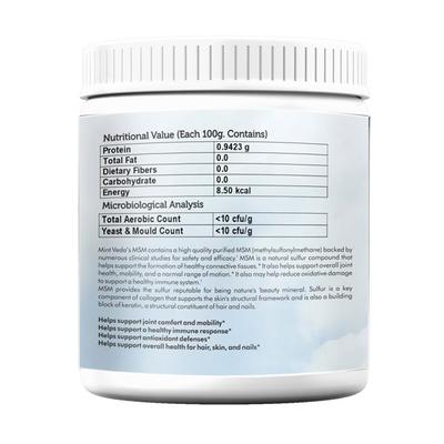 Mint Veda MSM Powder 200 gm - Calcium And Minerals