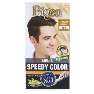 Bigen Men's Speedy Color - 105 Medium Brown 80 gm - Crème