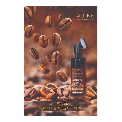 Alline Skincare Foaming Facewash for Men - Brazilian Coffee 150 ml - Face Washes