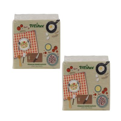 Freshee 2 Ply Premium Dinner Napkins (Pack of 2) - Tissues & Wipes