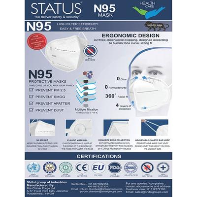 Status N95 Headloop Face Mask - White (Pack of 25) - Face Mask