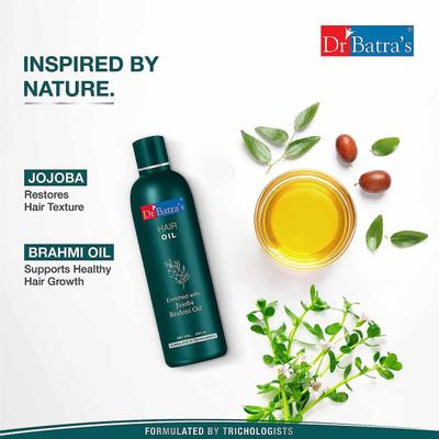 Dr Batra's Dandruff Cleansing Shampoo 500 ml + Hair Oil 200 ml + Hair Vitalizing Serum 125 ml - Hair Treatment