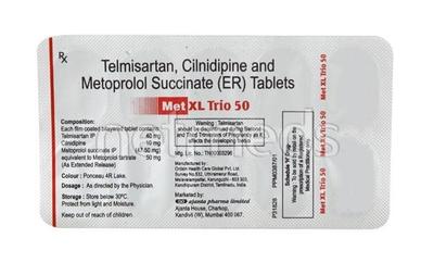 MET XL Trio 50mg Tablet 10'S - Hypertension-Ana
