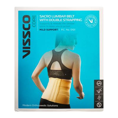 Vissco Core Sacro Lumbar Belt with Double Strapping Mild Support (0101) (XL) - Abdomen/Neck/Arm/Elbow Supports