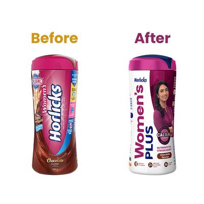 Women's Plus Horlicks No Added Sugar Powder - Chocolate Flavour 400 gm (Pet Jar) - Daily Health Drinks