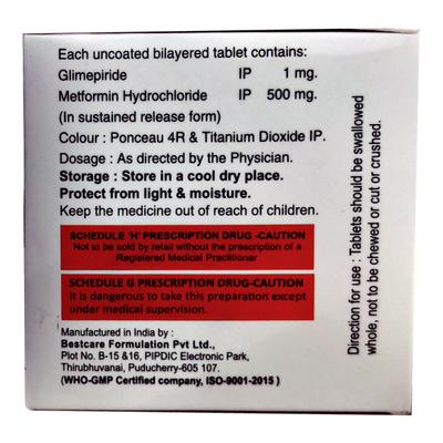GLIMIGEN M 1 Tablet 15's - Diabetes-Ant
