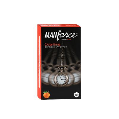 Manforce Overtime Condoms - Orange 10's - Plain/Flavoured Condoms