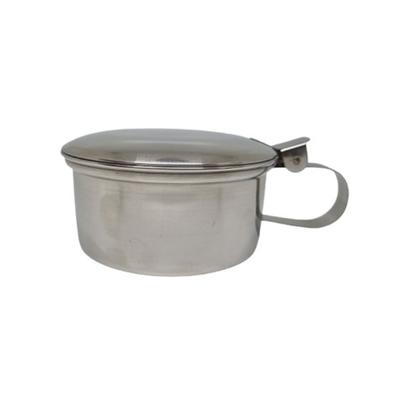 Sahyog Wellness Stainless Steel Slovia Spitting Mug with Lid Sputum Pot with Cover - White (100 ml) 1's - Surgical Instruments